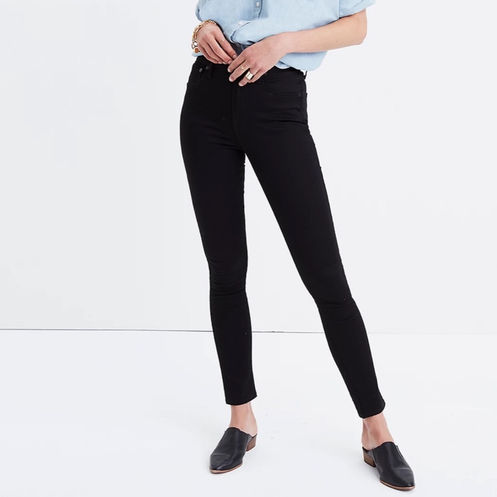Madewell 9” High Rise Skinny Jeans Black
